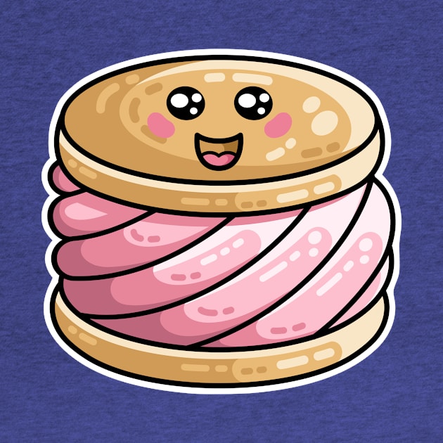 Kawaii Cute Ice Cream Sandwich by freeves